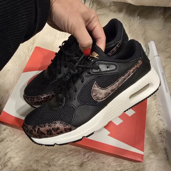 Nike women's sneakers size 7.5 air max sc black leopard - Picture 4 of 8